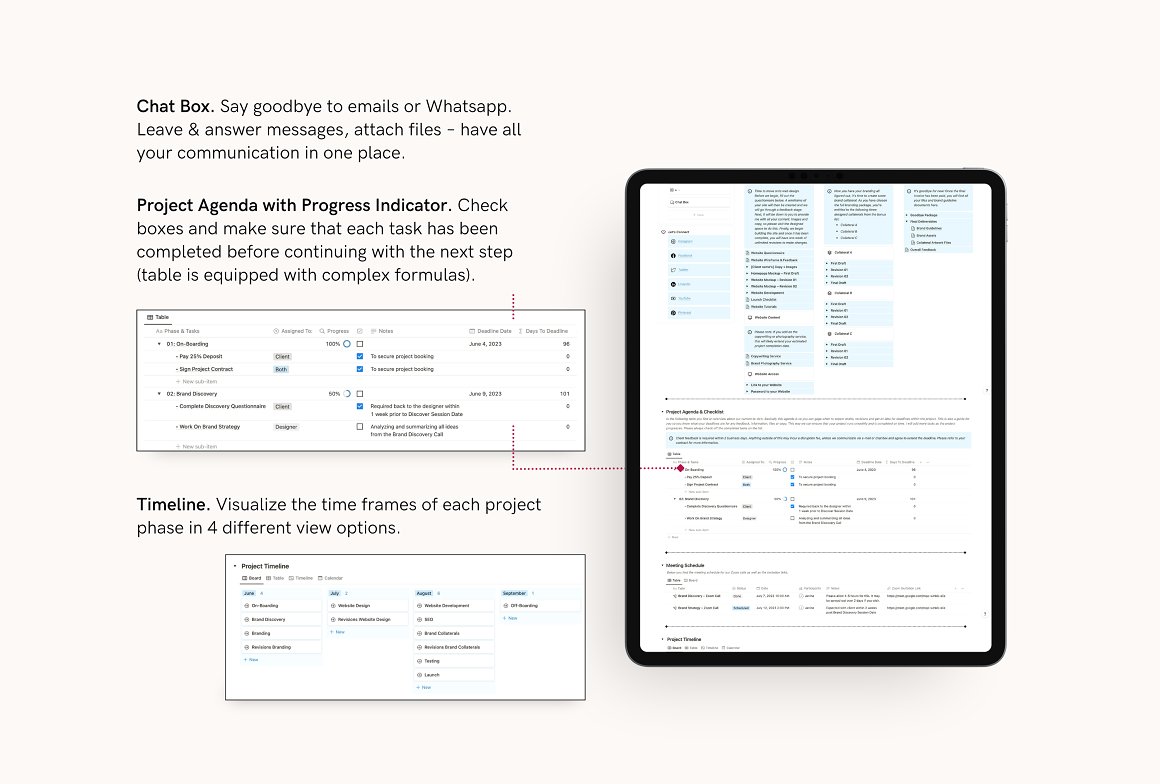  Notion Client Portal templates Project Planner