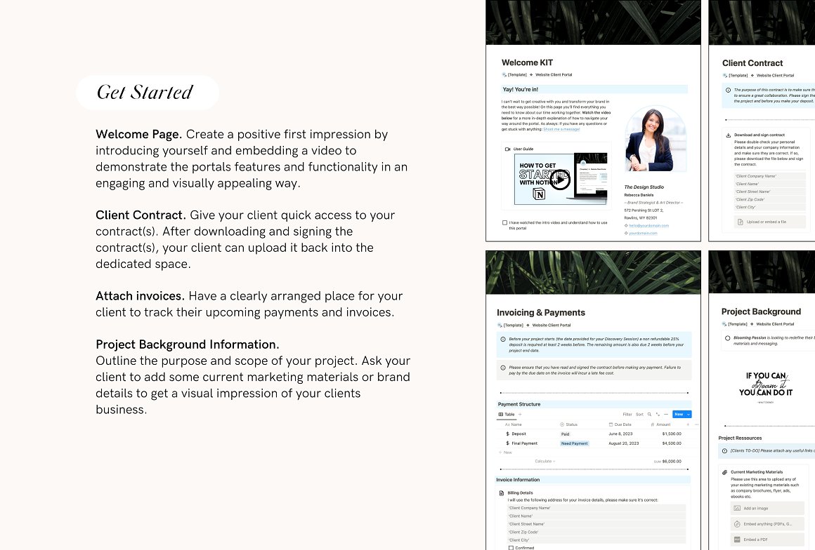  Notion Client Portal templates Project Planner