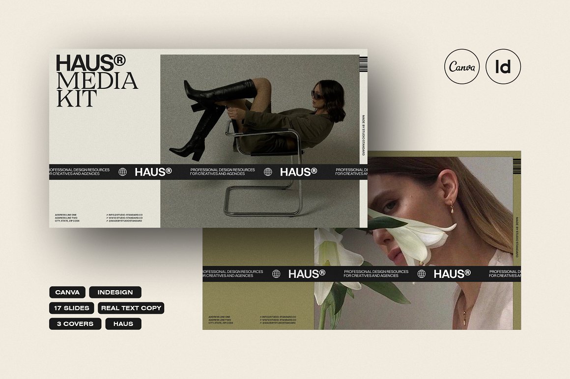 Presentations HAUS Media Templates & Themes Kit