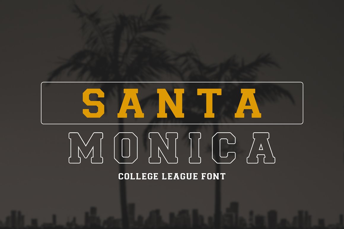 free Download Display Font - College League Font