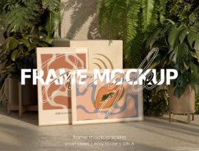 JUNGLE Natural Frame mockup set