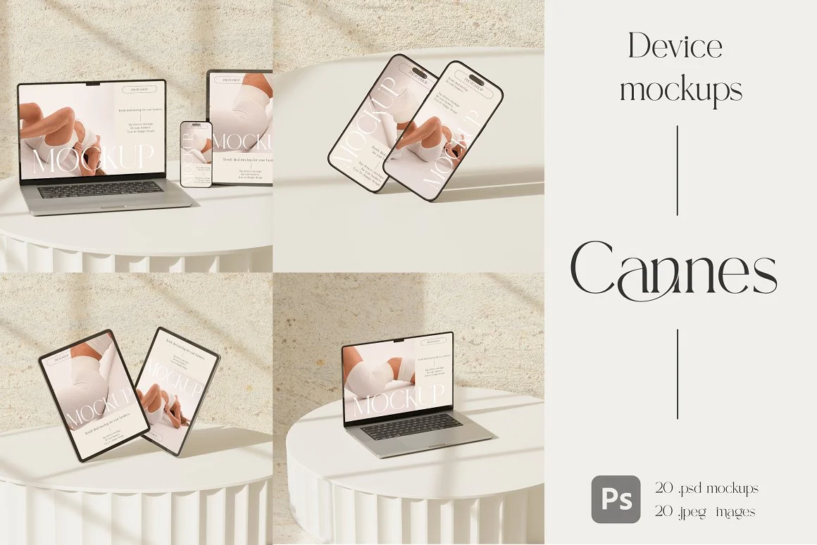 DEVICE MOCKUPS Macbook iPad iPhone