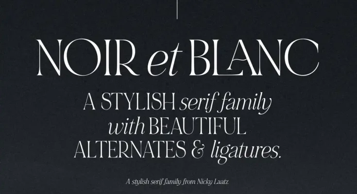 Noir et Blanc Stylish Serif