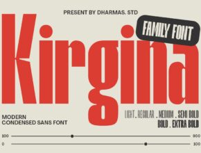 The Free Kirgina - Condensed Font Family Download