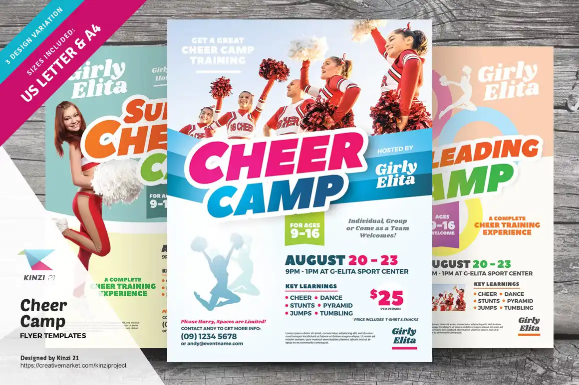 Cheer Camp Flyer Templates