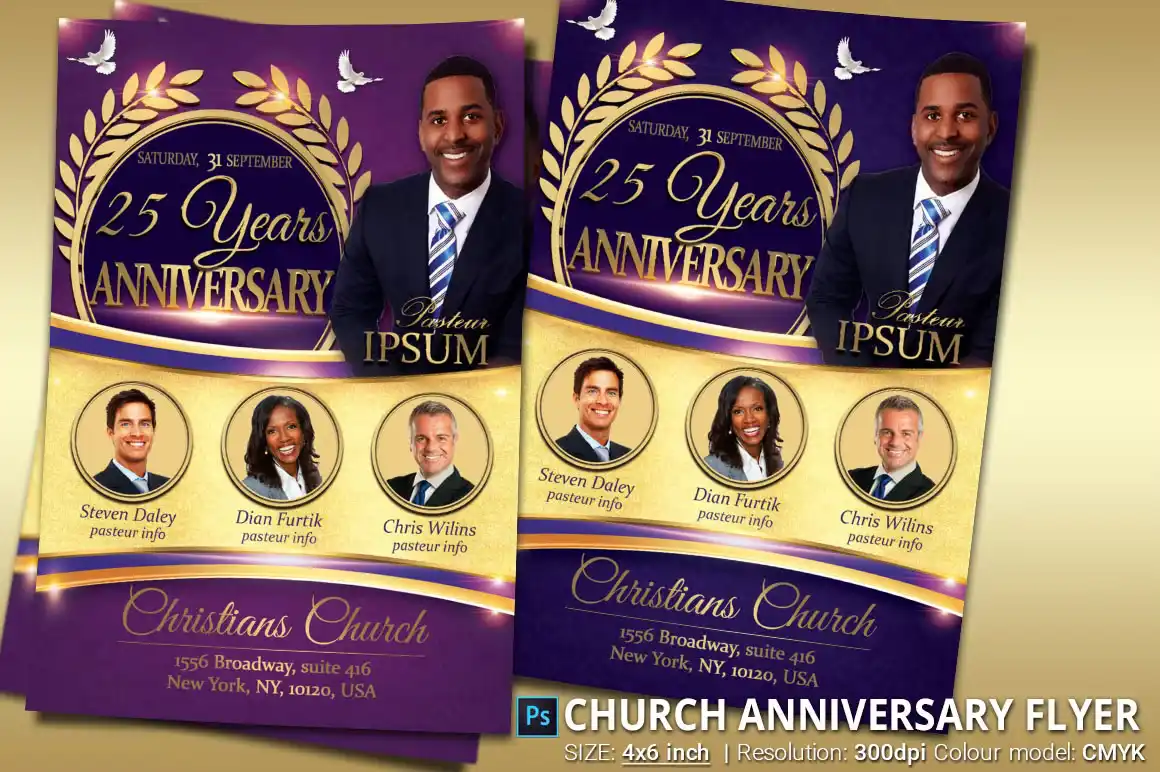 Church anniversary flyer design