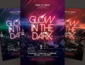 Glow Party Flyer Template