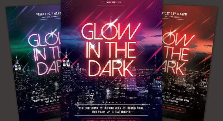 Glow Party Flyer Template