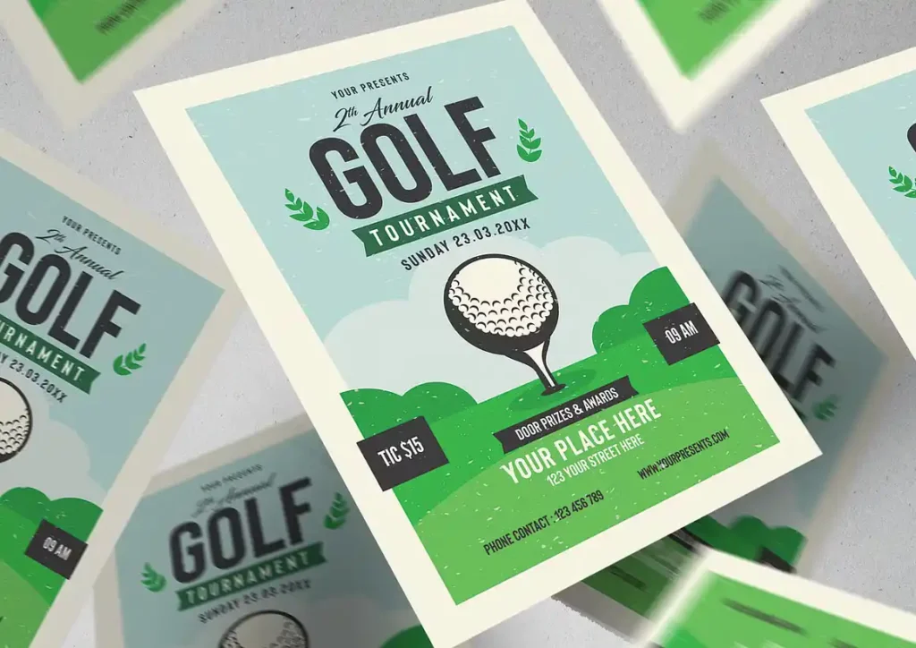 Golf tournament flyer template 2