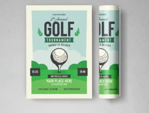 Golf tournament flyer template