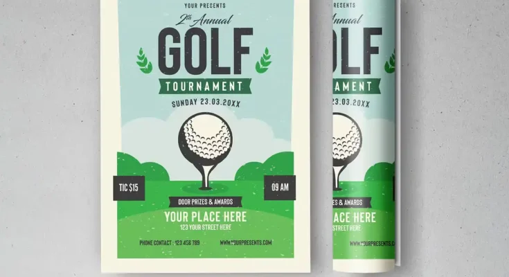 Golf tournament flyer template