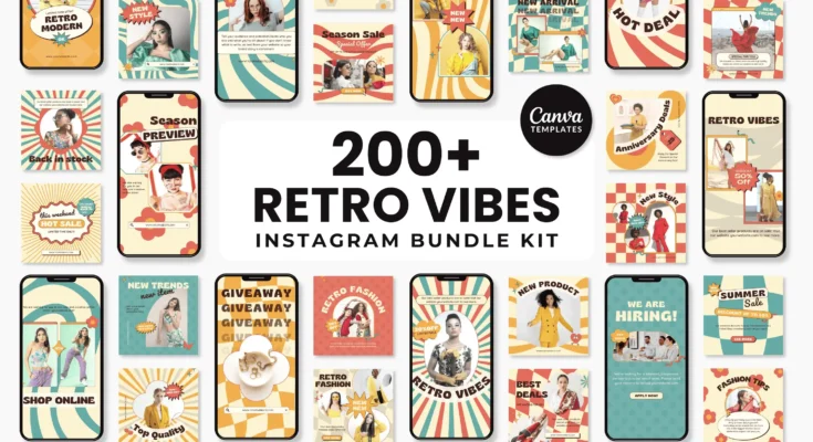 Retro Vibes Instagram Bundle Kit