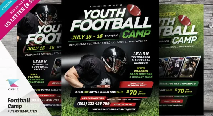 Youth football camp flyer