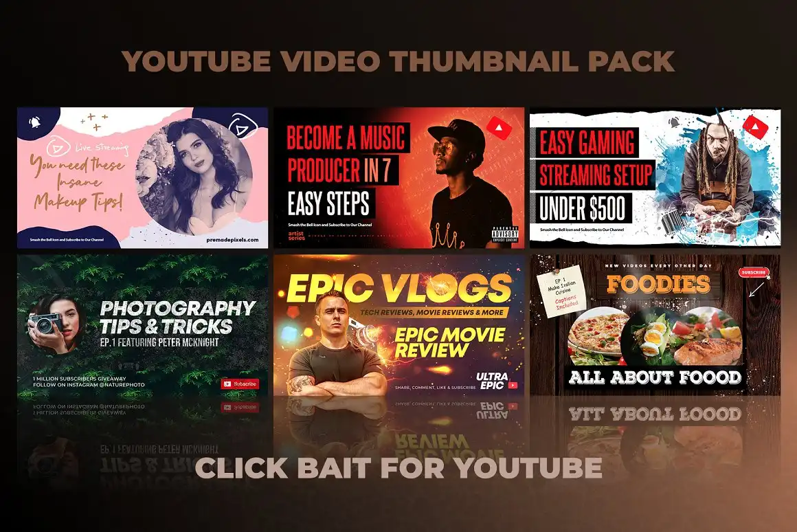 Youtube Thumbnails Set