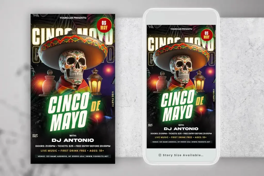 cinco de mayo party instagram flyer 2