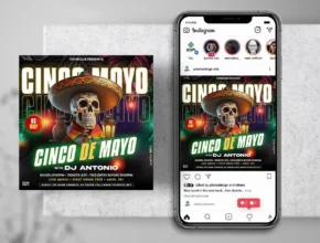 cinco de mayo party instagram flyer