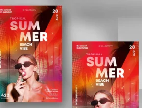 summer party flyer template