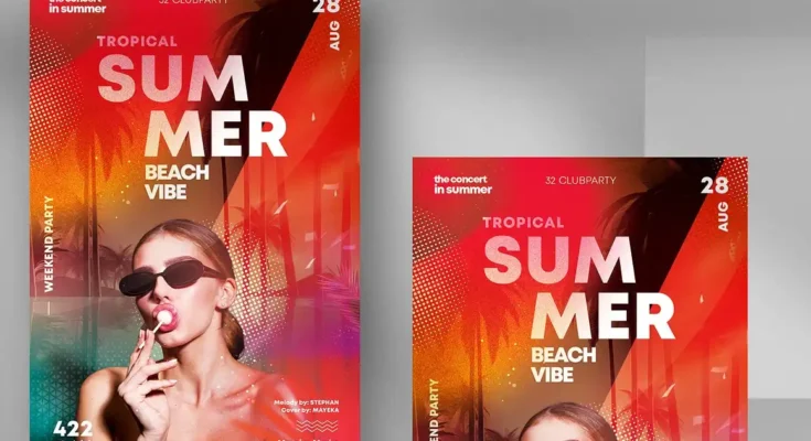 summer party flyer template